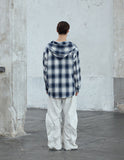 Ombre Check Western Hood Shirt