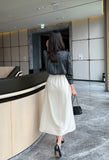 Enard satin flared skirt