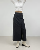 Hidden Wool Slit Skirt