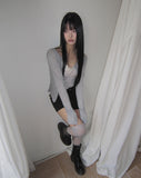 Poda See-through Ribbed Cardigan