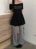 Rogu Frill Layered Mini Wrap Skirt