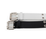 Rat Double Eyelet Long Leather Belt