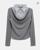 Sean Collar Shirt Layered T-shirt