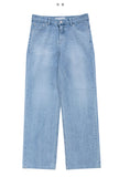 Pia semi-wide denim pants