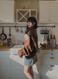 Mob Balloon suede jumper