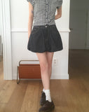 Jubi Pumpkin Balloon Mini Denim Skirt