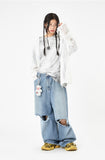 Lace summer 2-way hood zip-up