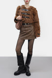 Literhan buckle fur jacket