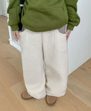 Burntos Wool Banding Wide Brushed Pants