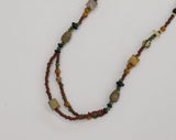 Skal Vintage Layered Beaded Gemstone Necklace