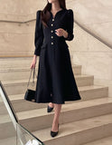 Plea Puff Heart Neck Button Slit One Piece