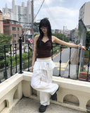 Corrit Keyring Nylon Layered Nylon Two-Way Banding Wide Long Pants