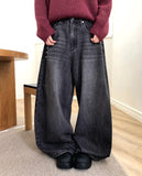 [MADE] N-T Stud Pocket Balloon Fit Washed Denim Long Pants