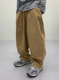 Unisex basic cotton tapered pants