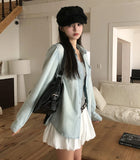 Icy Western Pocket Denim Shirt