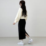 Sweat Cargo Long Skirt