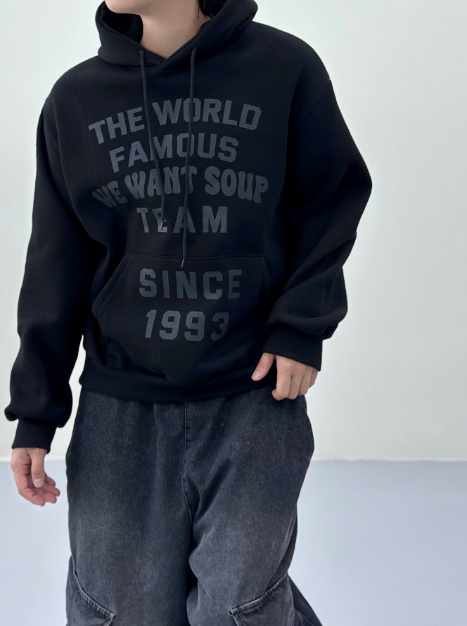 【DISCERNMENT】Unisex world lettering brushed hoodie DISCERNMENT (ディーサーメント) - 男女兼用ワールドレタリング