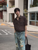 Rodin Wrinkle Two-Pocket Short Sleeve Shirt