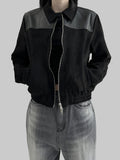 Napen suede leather blouson