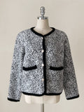 Cove Color Matching Wing Knit Jacket Cardigan
