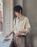 Basic Over Crop Cotton Shirt