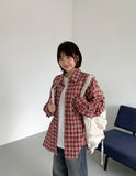 [unisex] Lilky Pocket Check Over Shirt