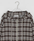 Harmanne Check Over Hood Zip-Up Jumper
