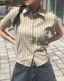 [MADE] Canon Vintage Stripe Short Sleeve Shirt