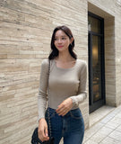 Ereumi Ribbed Square Neck Knit