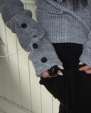 Elz Button Rib Hood Knit