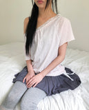 Peku One-Shoulder Short Sleeve T-shirt