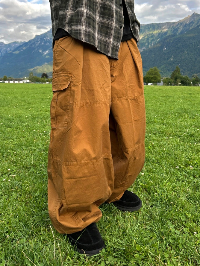 【DISCERNMENT】Unisex Daily Cargo Balloon Pants DISCERNMENT (ディーサーメント) - 男女兼用アメカジカーゴ