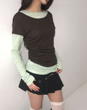 Elle Double Belt Pleated Mini Skirt