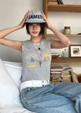 KITSCH PRINT KNIT SLEEVELESS