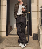 Cres Double Knee Carpenter Raw Denim Pants