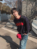 K Color Matching Layered Sweatshirt