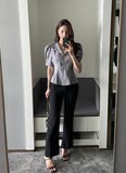 Faying Semi-Bootcut Linen Slacks