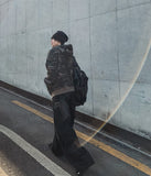 Maison Camo Printing Hood Zip-Up