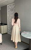 Ruko Banding Pintuck Flare Long Skirt