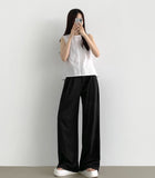 Back Open Rustling Ribbon Sleeveless Blouse
