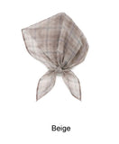 Two-run see-through check scarf