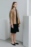 Lambskin Minimal Shirt Jacket