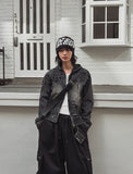 Tyrone Damage Hooded Denim Jacket