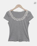 Rofil Lace Short Sleeve T-shirt