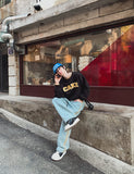 Rubit Track Wide Denim Pants