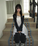 Harn Jacquard Diagonal Shirring Midi Skirt