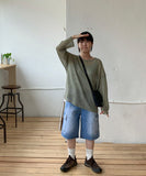 [BAONHAUS] Arondeu Linen Round Long Sleeve Tee