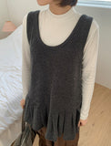 Rioki Pleats Sleeveless Knit One Piece