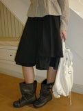 Bazaar Unbalance Cotton Midi Skirt
