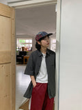 [unisex] Hipom Nylon Over Short Sleeve Shirt